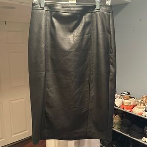 Abercrombie leather midi skirt